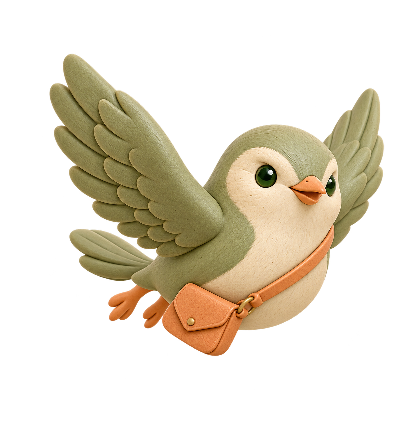 Wikshi courier bird spreading its wings in flight